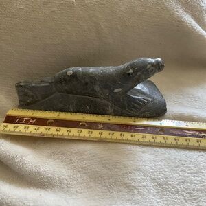 Vintage Inuit Soapstone Seal Canada